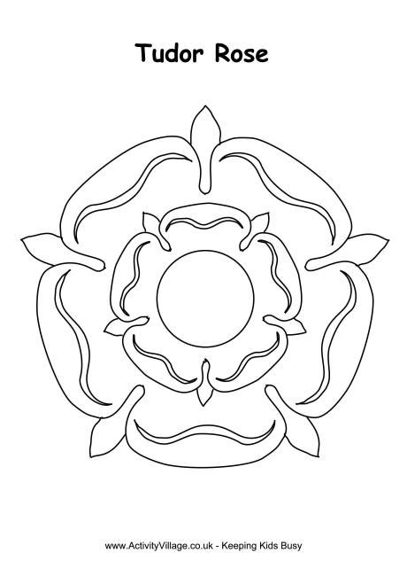 tudor rose coloring pages